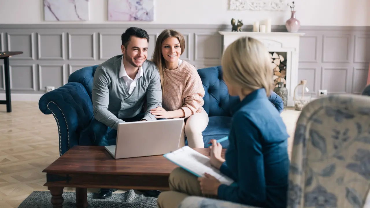 Couples Counseling Questions with Counselor on a Couch